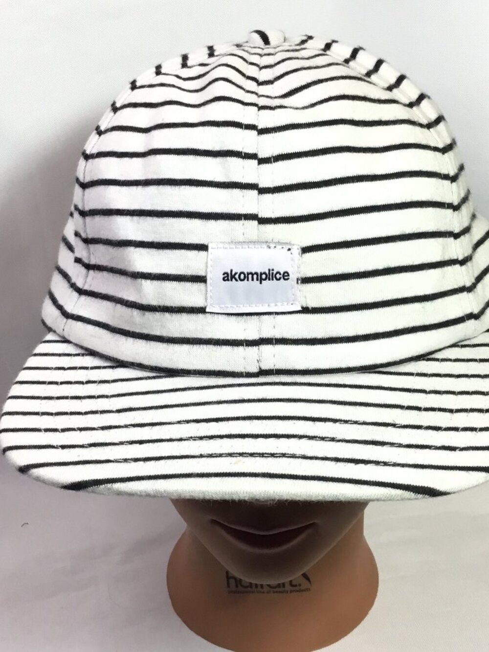 Akomplice Hat Cap Leather Strapback Black Stripe Made USA Streetwear